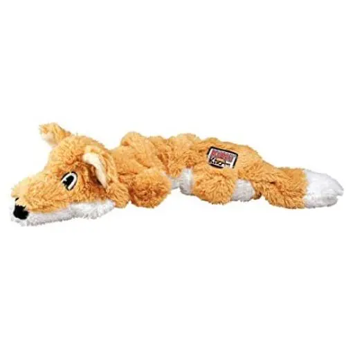 KONG - Scrunch Knots Fox - Internal Knotted Ropes and Minimal Stuffing for Less Mess - Medium/Large KONG - Scrunch Knots Fox - Internal Knotted Ropes and Minimal Stuffing for Less Mess - Medium/Large