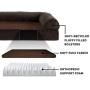 Furhaven Pet Dog Bed - Cooling Gel Memory Foam Faux Fleece and Chenille Soft Woven Traditional Sofa-Style Living Room Couch Pet Bed with Removable Cover for Dogs and Cats