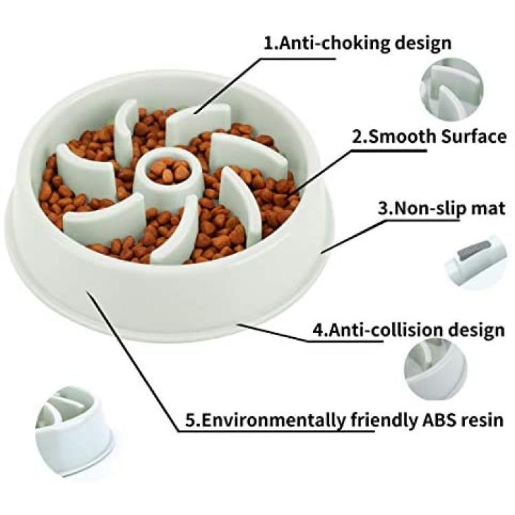 NOYAL Slow Feeder Dog Bowls Puzzle Anti-Gulping Interactive Bloat Durable  Preventing Choking Healthy Dogs Bowl