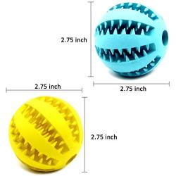 Youngever 2 Pack Dog Ball Toys for Pet Tooth Cleaning, Chewing, Fetching, IQ Treat Ball Food Dispensing Toys