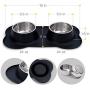 Rolife Dog Bowls 2 Stainless Steel Food Water Feeder Bowls with Non Spill Skid Resistant Silicone Mat + Pet Food Scoop for Pets Puppy Small Medium Dogs Cats