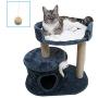 Nareo Cat Tree Condo 19inch with Full Scratching Post and House Cave