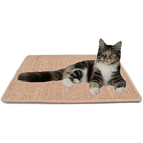 Cat Scratch Pad, Natural Sisal Cat Scratcher Mat Kitty Scratching Post Anti-Slip Cats Sleeping Carpet for Grinding Claws Protect Furniture Cat Scratch Pad, Natural Sisal Cat Scratcher Mat Kitty Scratching Post Anti-Slip Cats Sleeping Carpet for Grinding Claws Protect Furniture
