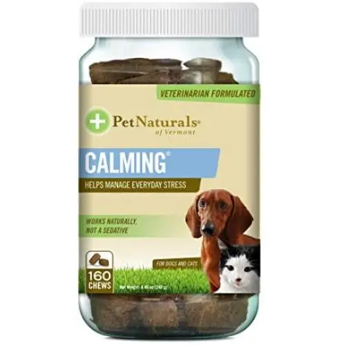 Pet Naturals of Vermont - Calming, Behavioral Support Supplement for Dogs and Cats, 160 Bite Sized Chews Pet Naturals of Vermont - Calming, Behavioral Support Supplement for Dogs and Cats, 160 Bite Sized Chews