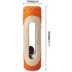 Tylu Cat Kitten Toys Rolling Sisal Scratch Board Roller with 3 Ball Exercise Training Tool for All Kinds of Cats