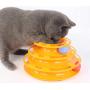 Interactive Cat Toy 3 Level Track Tower with Roller Balls,Exerciser Game,Teaser,Anti-Slip,Active Healthy Lifestyle,Improve Mental Simulation and Physical Play,Suitable for Multiple Cats