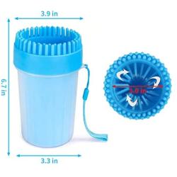 Persier Dog Paw Cleaner,Paw Washer Blue Soft Silicone Brush Portable Dog Paw Washer