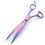 7.0in Titanium Professional Pet Grooming Scissors Set,Straight & Thinning & Curved Scissors 4pcs Set for Dog Grooming…