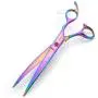 7.0in Titanium Professional Pet Grooming Scissors Set,Straight & Thinning & Curved Scissors 4pcs Set for Dog Grooming…