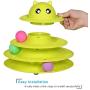 UPSKY Cat Toy Roller 3-Level Turntable Cat Toy Balls with Six Colorful Balls Interactive Kitten Fun Mental Physical Exercise Puzzle Toys.