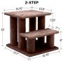 Furhaven Pet - Steady Paws Furniture Assist Multi-Step Dog Stairs for High Beds & Couch for Dogs & Cats - Multiple Heights & Colors
