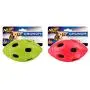 Nerf Dog Rubber Football Dog Toy with Interactive Squeaker and Crunch, Lightweight, Durable and Water Resistant, 6 Inches for Medium/Large Breeds, Two Pack, Red and Green (1399) Nerf Dog Rubber Football Dog Toy with Interactive Squeaker and Crunch, Lightweight, Durable and Water Resistant, 6 Inches for Medium/Large Breeds, Two Pack, Red and Green (1399)