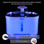 Cat Water Fountain Stainless Steel Drinking Bowl with Activated Carbon Filters and Waterproof Silicone Pet Mat, Auto Circulating Dispenser and Noiseless Pump, LED Refill Window
