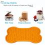 HUSUKU Dog Lick Mat, 2 Pack Dog Slow Feeder, Bone-Shaped Pet Calming Mat Anxiety Relief Dog Cat Training Licking Mat Perfect for Food, Yogurt, Peanut Butter