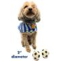 Set of 2 Extra Small Soccer Balls - Soft, Squeaky Dog Toys - Natural Rubber (Latex) - for Small Dogs & Puppies - 2'' Diameter - Comply with Same Safety Standards as Childrens Toys - Indoor Play