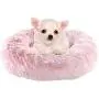 Calming Bed for Dogs Cats - Faux Fur Donut Cuddler Dog Beds for Medium Dogs, Modern Soft Plush Round Pet Bed, Indoor Heated Dog Beds Marshmallow Cat Bed, Gifts for Dogs Cats