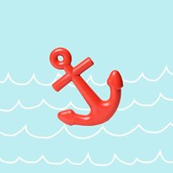 Waggo Anchors Aweigh Rubber Dog Toy