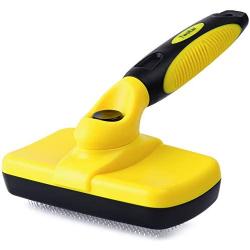 TwoEar Dog Self Cleaning Slicker Brush for Hair Grooming, Removes Loose Tangled Undercoat and Mats Gently, Easy Shedding for Small Medium and Large Dog Pet and Cat with Short and Long Hair