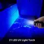 LE Small UV Flashlight, Portable Black Light with 21 LEDs, 395nm, Ultraviolet Light Detector for Invisible Ink Pens, Pet Dog Cat Urine Stain and more, AAA Batteries Included LE Small UV Flashlight, Portable Black Light with 21 LEDs, 395nm, Ultraviolet Light Detector for Invisible Ink Pens, Pet Dog Cat Urine Stain and more, AAA Batteries Included