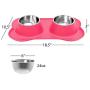 PETMAKER Stainless Steel Pet Bowls Set for Dogs and Cats