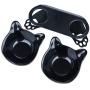 Pantula Cat Bowls Tilted cat Food Bowls Raised cat Food Bowl Pet Double 15° Slanted Plastic cat Bowls Elevated with Non-Slip Rubber Base Stand for Cats
