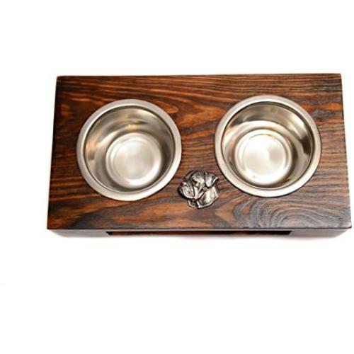 American Bulldog, a Dogs Bowl with a Relief from ArtDog