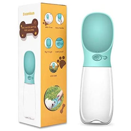 Dog Water Bottle for Walking Portable Pet Water Dispenser Silicone Healthy Materials 19 OZ/0.15 Gallons Large Capacity Water Bottle Great for Puppy Travel, Hiking, Outdoor Walking