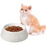 None branded Ceramic Cat Bowls Dog Bowl Cat Food Water Bowls with Retro Emboss Pattern, Heavyweight Cat Dish Dog Feeding Bowls