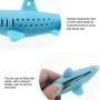 IKAAR Catnip Toys Interactive Cat Toys Catnip Fish Toy Toothbrush, Soft Mint Shark Shaped Cat Chew Toy for Cats Kitten Chew Pet Supplies Pack of 2 (Blue + Pink)