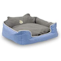 Long Rich waterproof rectangle High back bolster comfort Pet bed ,Dog Bed with removable and reversible insert cushion, by Happycare Textiles