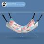 ComSaf Reversible Cat Hammock, Breathable Pet Cage Hammock with Adjustable Straps and Metal Hooks, Double-Sided Hanging Pet Hammock Bed for Cats, Ferret, Puppy, Other Small Animals, 22 x 19 inch