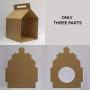 NEST Corrugated Cat Cardboard Pet House Tower Condo Apartment Pet Cat Furniture for Cats and Kittens Catnip Cave for Pets Kitties Cat Accessories Gingerbread Box House