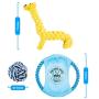 Pacific Pups Products supporting pacificpuprescue.com dog rope toys for aggressive chewers-set of 11 nearly indestructible dog toys-bonus giraffe rope toys-benefits non profit dog rescue.