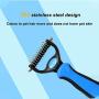 Petpopo Pet Grooming Tool,with Inwardly Curved Sharp Blades,Double Side Undercoat Rake Comb for Dog and Cat,Easily Remove Floating Hair, mats and Knots,Suitable for Long-Haired Pet