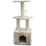 Majestic Pet Products 40 inch Beige Casita Cat Furniture Condo House Scratcher Multi Level Pet Activity Tree