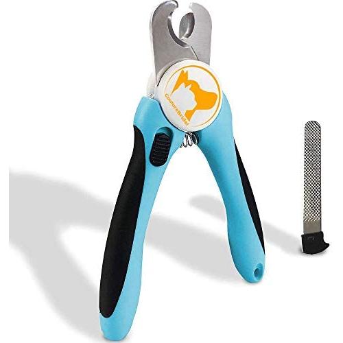 CoutureBridal Dog Nail Clippers and Trimmer for Large Dogs with Safety Guard to Avoid Over Cutting Nails & Free Nail File Razor Sharp Blades Sturdy Non Slip Handles for Home Cat and Dog Trimmer