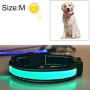 Chenyouwen Pet Toys Great Medium and Large Dog Pet Solar + USB Charging LED Light Collar, Neck Circumference Size: M, 40-50cm(Orange) (Color : Green)