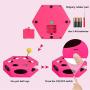 INNAPER Electric Play Interactive Cat Toy,with Worm Tail and Catnip & Plush Mouse, Automatic Rotating Hide and Seek Hunt Toy,Low Noise Automatic Cat Toy,Pet Kitten Fun Excercise,Auto Off Timer