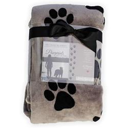 Pawprints Left by You Pet Memorial Blanket with Heartfelt Sentiment - Comforting Pet Loss/Pet Bereavement Gift (Non Personalized)