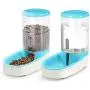 Pet Water Feeder Dispenser, Automatic Pet Waterer,Dog Cat Water Food Combo,Pet Water Dispenser Station,Automatic Gravity Water Drinking Fountain Bottle Bowl Dish Stand 1 Gal (3.8L Feeder Foundation)