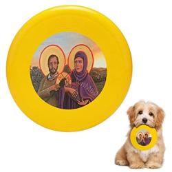 Pet Frisbee Flying Disc Dog Toy - Multifunction Refugees The Holy Family Kelly Latimore