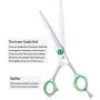PURPLEBIRD 7 Inch Straight, Downward Curved Dog Grooming Scissors Professional Pet Cutting, Thinning Texturizing, Chunker Shears Safety Trimming Shearing for Dogs Cats Japanese Stainless Steel Silver