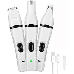 soieho 3 in 1 Dog Nail Grinder Pet Nail Trimmer - Electric Rechargeable Nail Clippers, Pet Nail Grinder Painless Paw Hair Clipper Grooming & Smoothing for Small Dogs Cats