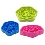 ROFTEK Food Bowl Stop Bloat Cat Slow Down Feeding Dog Hunting No Chock Feed Pet Bowl Slow Feeder Dog Bowl (Blue 3)