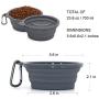 nobrand 2 Pack Collapsible Dog Bowl & Pet Bowl Collapsible Travel Silicone for Outdoor Travel Hiking Camping (350ml)
