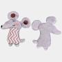 ocijf179 Cat Toy 5Pcs Pet Cat Plush Mouse Rat Doll Catnip Fun Scratch Resistant Bite Chewing Toy - Grey