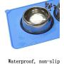 URBEST Dog Feeding Mats, Silicone Waterproof Dog Cat Pet Feeding Mats, Non Slip, Easy Clean Pet Dog Cat Bowl Mats Placemat