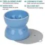 Super Design Ceramics Raised Slow Feeder Dog Bowl, Porcelain Elevated Dog Feeder for Food and Water, Less Regurgitating and Vomiting