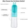 kimpets Portable Water Bottle for Dogs, Cute Dog Water Bottles for Walking, One-Hand Operation Dog Travel Water Bottle, 13.5 oz Portable Dog Bowl Water Bottle, Leakproof Pet Water Bottle, BPA Free