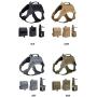 ZJDU Tactical Military Molle Dog Vest,Service Dog Vest Harness Training Tactical Molle Dog Vest with Detachable Patches Pouches,Outdoor Training Military Patrol K9 Dog Harness,Rgn,S